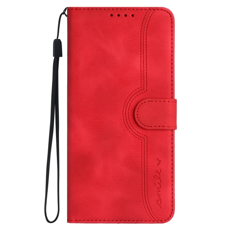 For Motorola Edge 5G 2024 Heart Pattern Skin Feel Leather Phone Case(Red) - Motorola Cases by PMC Jewellery | Online Shopping South Africa | PMC Jewellery | Buy Now Pay Later Mobicred