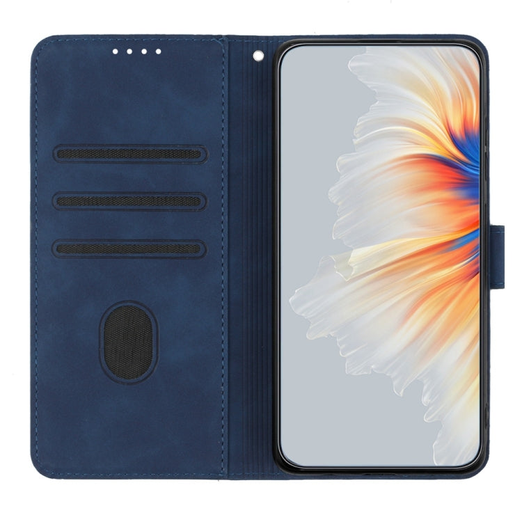 For Motorola Moto G Power 5G 2024 Heart Pattern Skin Feel Leather Phone Case(Royal Blue) - Motorola Cases by PMC Jewellery | Online Shopping South Africa | PMC Jewellery | Buy Now Pay Later Mobicred