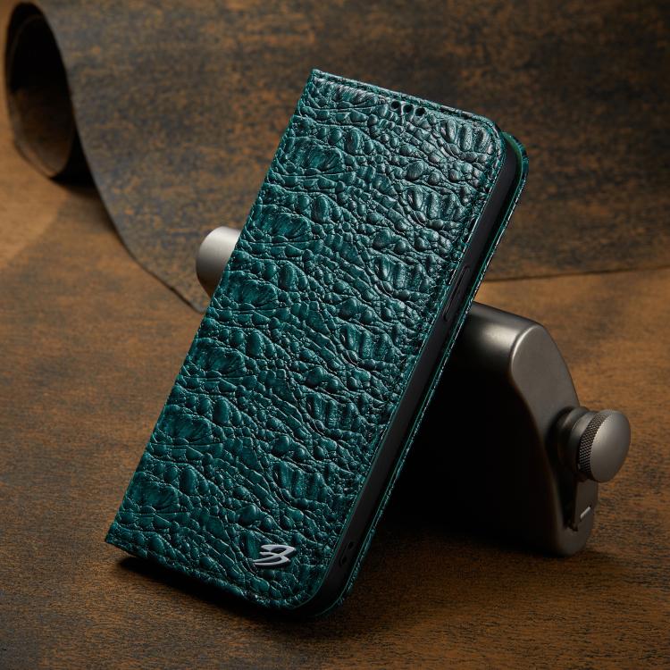 For iPhone 16e Fierre Shann Crocodile Texture Magnetic Genuine Leather Phone Case(Green) - free shipping - PMc TechLife - Order now!