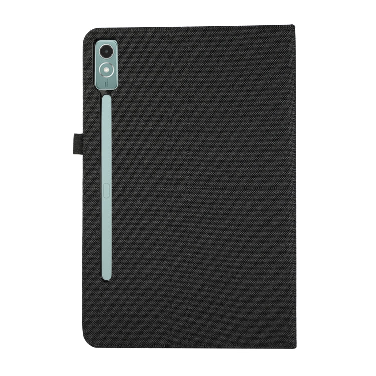 For Lenovo Tab P12 Horizontal Flip TPU + Fabric PU Leather Tablet Case(Black) - Lenovo by PMC TechLife | Online Shopping South Africa | PMC TechLife | Buy Now Pay Later Mobicred