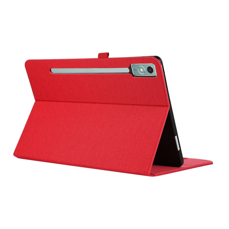 For Lenovo Tab P12 Horizontal Flip TPU + Fabric PU Leather Tablet Case(Red) - Lenovo by PMC TechLife | Online Shopping South Africa | PMC TechLife | Buy Now Pay Later Mobicred