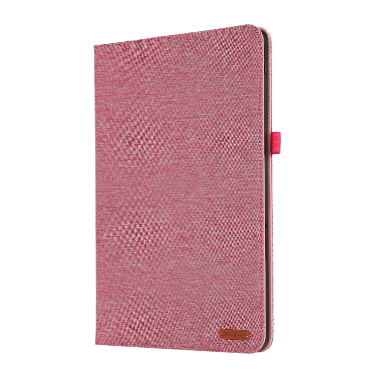 For Lenovo Tab P12 Horizontal Flip TPU + Fabric PU Leather Tablet Case(Rose Red) - Lenovo by PMC TechLife | Online Shopping South Africa | PMC TechLife | Buy Now Pay Later Mobicred