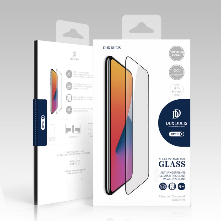 For iPhone 15 Pro Max 10pcs DUX DUCIS 0.33mm 9H Medium Alumina Tempered Glass Film - free shipping - PMC Jewellery - Order now!