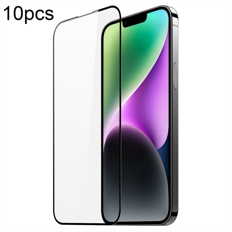 For iPhone 15 10pcs DUX DUCIS 0.33mm 9H Medium Alumina Tempered Glass Film - free shipping - PMC Jewellery - Order now!