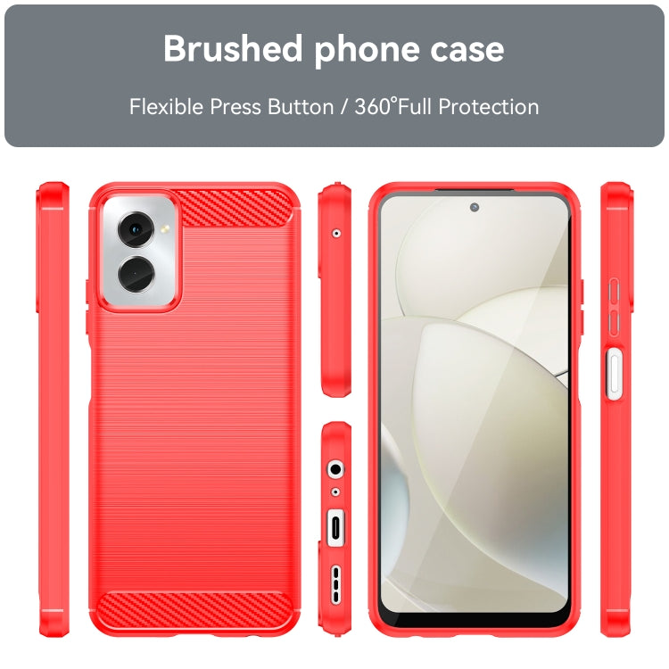 For Motorola Moto G Power 2024 Brushed Texture Carbon Fiber TPU Phone Case(Red) - free shipping - PMC TechLife - Order now!