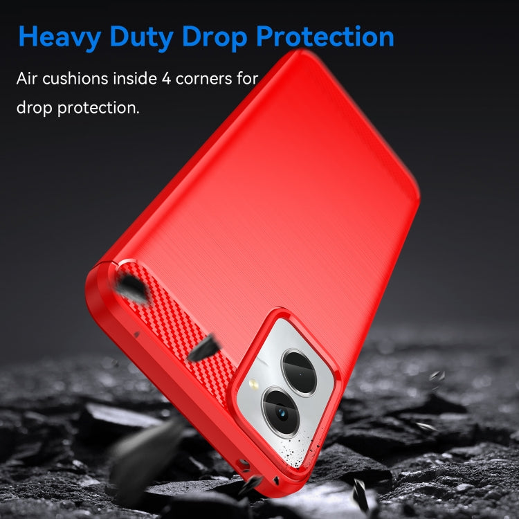 For Motorola Moto G Power 2024 Brushed Texture Carbon Fiber TPU Phone Case(Red) - free shipping - PMC TechLife - Order now!