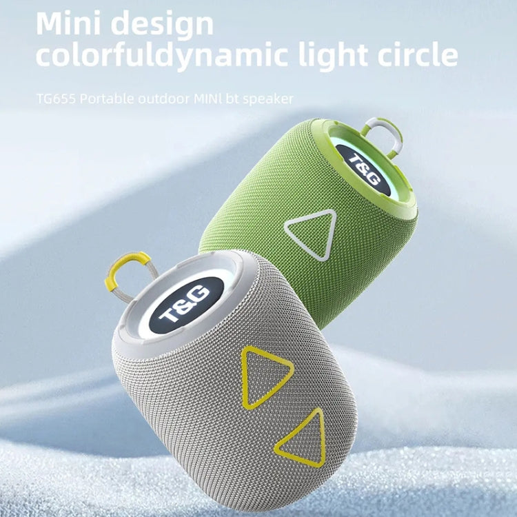 T&G TG655 Outdoor Portable TWS Wireless Bluetooth Speaker LED Light Stereo Subwoofer(Purple) - free shipping - PMC Jewellery - Order now!