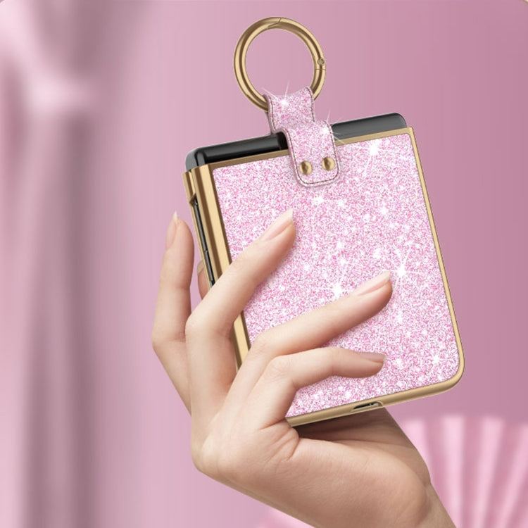 For Huawei P50 Pocket Plating Gradient Color Glitter Phone Case With Ring Holder(Pink) - Huawei Cases by PMC TechLife | Online Shopping South Africa | PMC TechLife | Buy Now Pay Later Mobicred