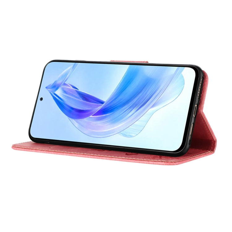 For Honor 90 Lite Butterfly Embossed Flip Leather Phone Case(Pink) - Honor Cases by PMC TechLife | Online Shopping South Africa | PMC TechLife