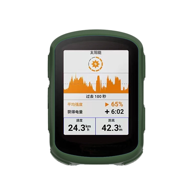 For Garmin Edge 540 / 840 Stopwatch Silicone Protective Case(Army Green) - Watch Cases by PMC TechLife | Online Shopping South Africa | PMC TechLife