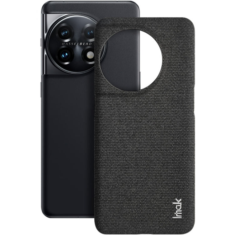 For OnePlus 11 5G imak Ruiyi Series Cloth Texture PU + PC Phone Case(Black) - OnePlus Cases by imak | Online Shopping South Africa | PMC TechLife | Buy Now Pay Later Mobicred