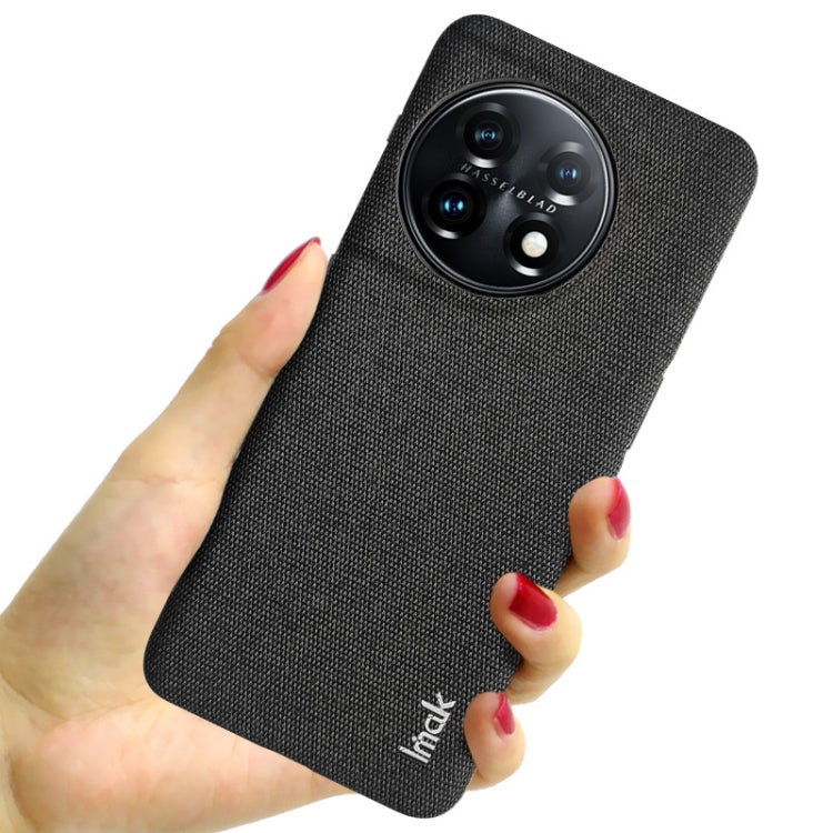 For OnePlus 11 5G imak Ruiyi Series Cloth Texture PU + PC Phone Case(Black) - OnePlus Cases by imak | Online Shopping South Africa | PMC TechLife | Buy Now Pay Later Mobicred