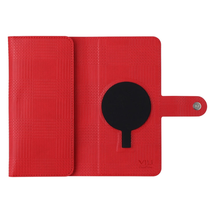 For iPhone 14 Plus ViLi GHB Series MagSafe Magnetic Zipper Leather Phone Case(Red) - free shipping - PMC Jewellery - Order now!