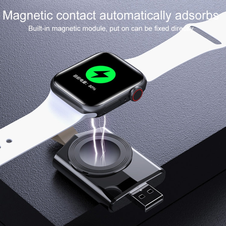 For Apple Watch Series USB Port Portable Magnetic Wireless Charger(Black) - Charger / Holder by PMC TechLife | Online Shopping South Africa | PMC TechLife | Buy Now Pay Later Mobicred