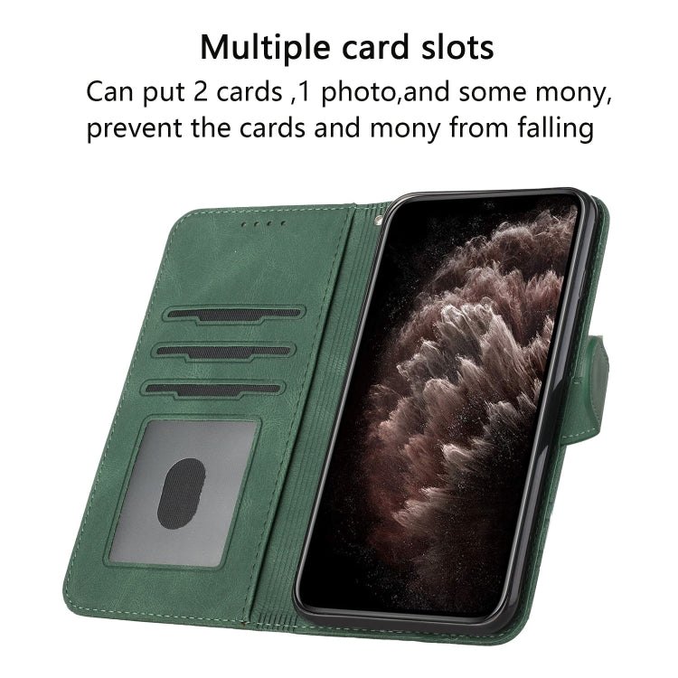 For Huawei Pura 70 Pro/70 Pro+ Cubic Skin Feel Flip Leather Phone Case(Green) - Huawei Cases by PMC Jewellery | Online Shopping South Africa | PMC Jewellery | Buy Now Pay Later Mobicred