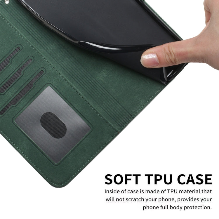 For Huawei Pura 70 Pro/70 Pro+ Cubic Skin Feel Flip Leather Phone Case(Green) - Huawei Cases by PMC Jewellery | Online Shopping South Africa | PMC Jewellery | Buy Now Pay Later Mobicred