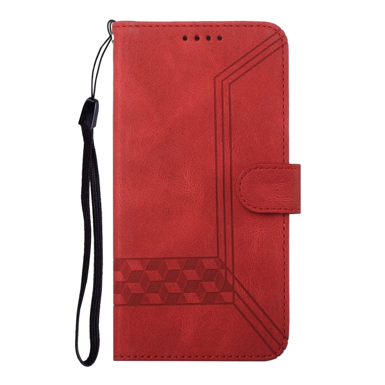 For Motorola Moto G Stylus 5G 2024 Cubic Skin Feel Flip Leather Phone Case(Red) - Motorola Cases by PMC Jewellery | Online Shopping South Africa | PMC Jewellery | Buy Now Pay Later Mobicred