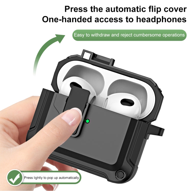 For AirPods 3 TPU + PC Wireless Bluetooth Earphone Protective Case with Switch Lock & Hook(White) - For AirPods 3 by PMC Jewellery | Online Shopping South Africa | PMC Jewellery | Buy Now Pay Later Mobicred