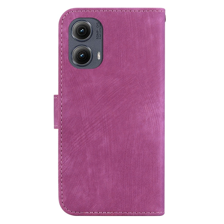 For Motorola Edge 2024 Little Tiger Embossed Leather Phone Case(Rose Red) - Motorola Cases by PMC Jewellery | Online Shopping South Africa | PMC Jewellery | Buy Now Pay Later Mobicred