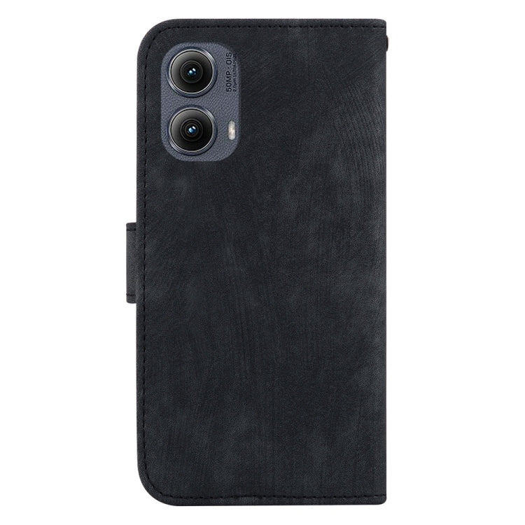 For Motorola Edge 2024 Little Tiger Embossed Leather Phone Case(Black) - Motorola Cases by PMC Jewellery | Online Shopping South Africa | PMC Jewellery | Buy Now Pay Later Mobicred