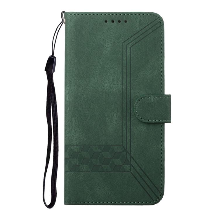 For iPhone 17 Cubic Skin Feel Flip Leather Phone Case(Green) - free shipping - PMc TechLife - Order now!