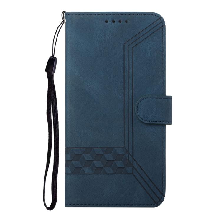 For iPhone 17 Pro Max Cubic Skin Feel Flip Leather Phone Case(Blue) - free shipping - PMc TechLife - Order now!