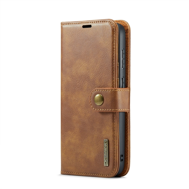 For Samsung Galaxy S24+ 5G DG.MING Crazy Horse Texture Detachable Magnetic Leather Case(Brown) - free shipping - PMC Jewellery - Order now!