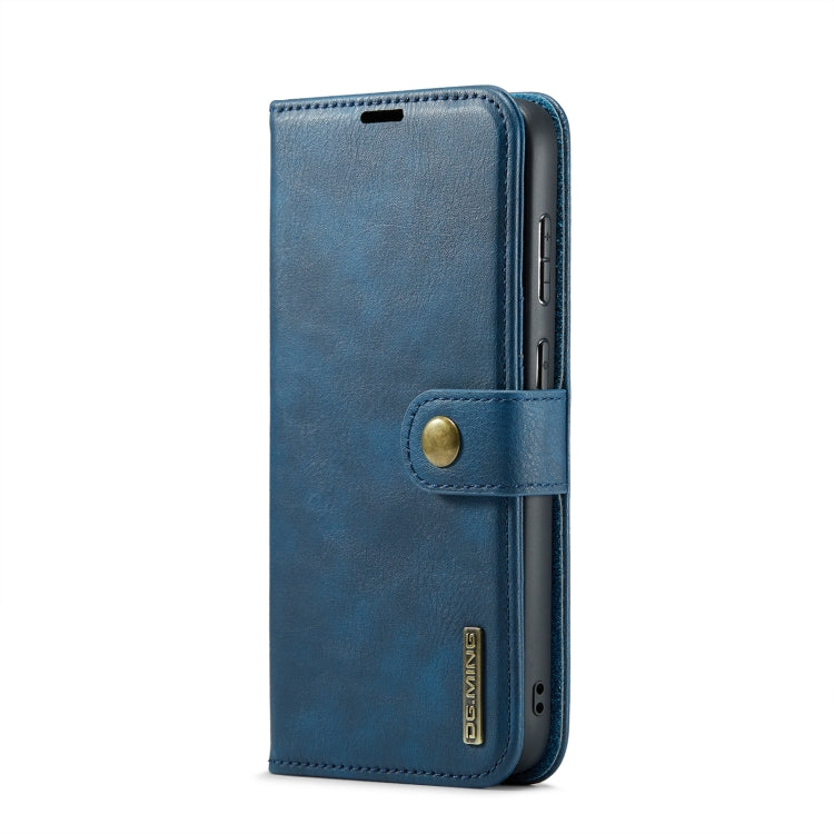 For Samsung Galaxy S24+ 5G DG.MING Crazy Horse Texture Detachable Magnetic Leather Case(Blue) - free shipping - PMC Jewellery - Order now!