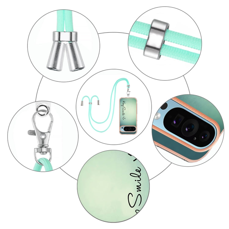 For Google Pixel 9 Pro XL Electroplating Dual-side IMD Phone Case with Lanyard(Smile) - Google Cases by PMC TechLife | Online Shopping South Africa | PMC TechLife | Buy Now Pay Later Mobicred