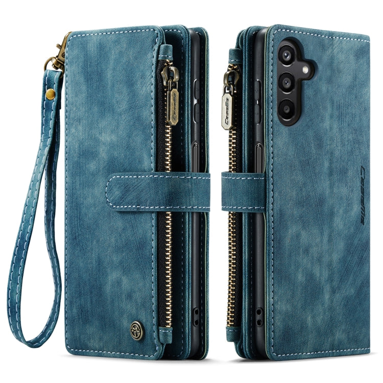 For Samsung Galaxy A15 CaseMe C30 Card Slots Zipper Wallet Leather Phone Case(Blue) - free shipping - PMC Jewellery - Order now!