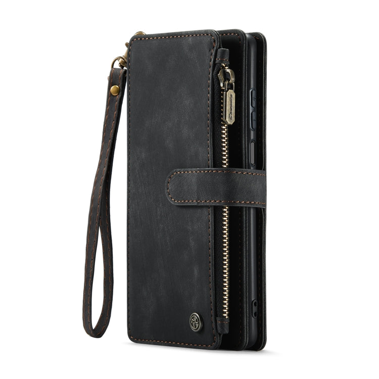 For Samsung Galaxy A25 4G CaseMe C30 Card Slots Zipper Wallet Leather Phone Case(Black) - free shipping - PMC Jewellery - Order now!