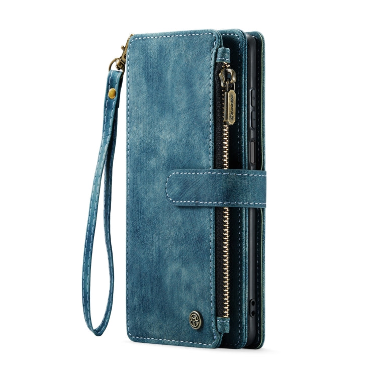 For Samsung Galaxy A25 4G CaseMe C30 Card Slots Zipper Wallet Leather Phone Case(Blue) - free shipping - PMC TechLife - Order now!