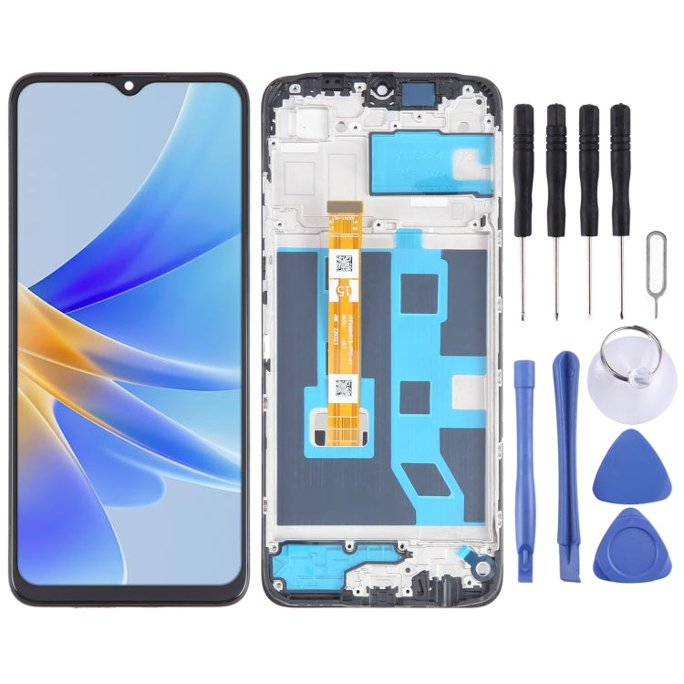 For OPPO A17K OEM LCD Screen Digitizer Full Assembly with Frame - free shipping - PMC TechLife - Order now!