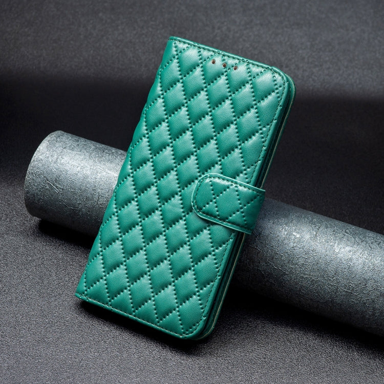 For Motorola Edge 40 Neo Diamond Lattice Wallet Flip Leather Phone Case(Green) - Motorola Cases by PMC TechLife | Online Shopping South Africa | PMC TechLife | Buy Now Pay Later Mobicred