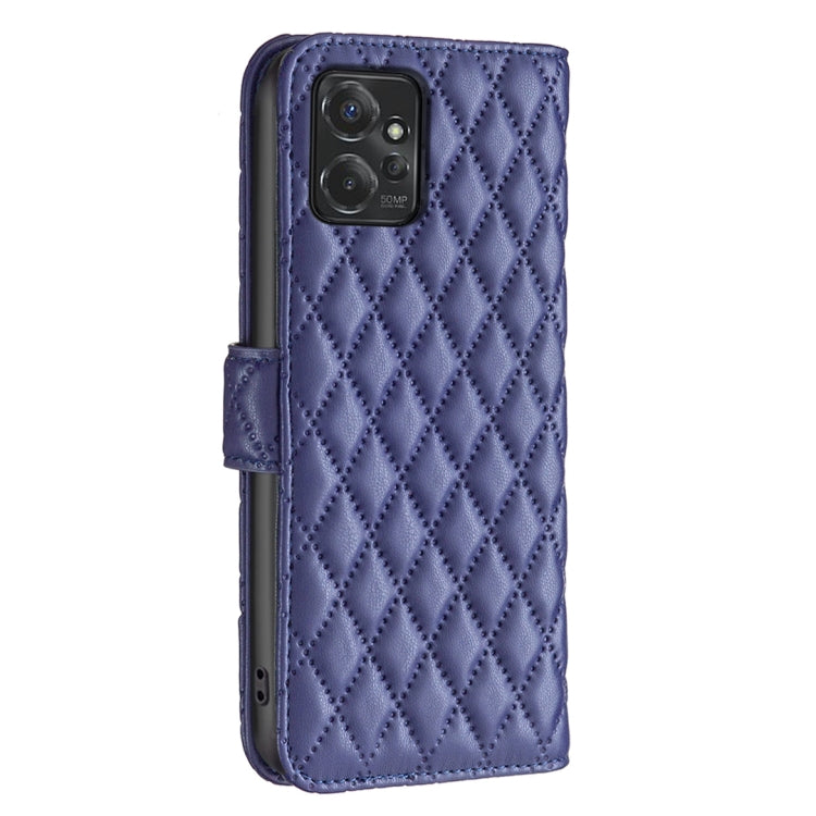 For Motorola Moto G Power 5G 2024 Diamond Lattice Wallet Flip Leather Phone Case(Blue) - Motorola Cases by PMC TechLife | Online Shopping South Africa | PMC TechLife | Buy Now Pay Later Mobicred