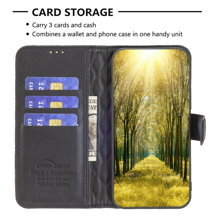 For Motorola Moto G34 5G Diamond Lattice Wallet Flip Leather Phone Case(Black) - Motorola Cases by PMC TechLife | Online Shopping South Africa | PMC TechLife | Buy Now Pay Later Mobicred