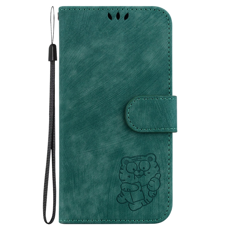 For Google Pixel 9 Pro Little Tiger Embossed Leather Phone Case(Green) - Google Cases by PMC TechLife | Online Shopping South Africa | PMC TechLife | Buy Now Pay Later Mobicred