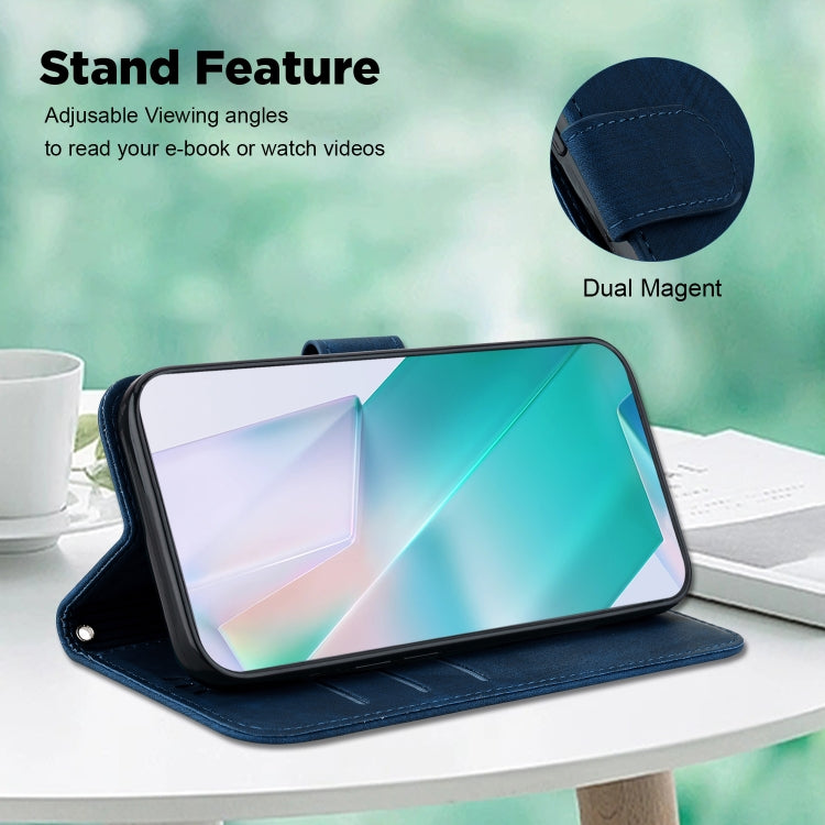 For Google Pixel 9 Pro Little Tiger Embossed Leather Phone Case(Dark Blue) - Google Cases by PMC TechLife | Online Shopping South Africa | PMC TechLife | Buy Now Pay Later Mobicred