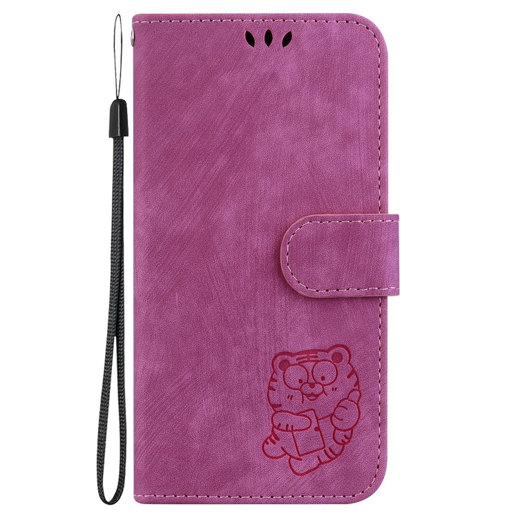 For Google Pixel 9 Little Tiger Embossed Leather Phone Case(Rose Red) - Google Cases by PMC TechLife | Online Shopping South Africa | PMC TechLife | Buy Now Pay Later Mobicred