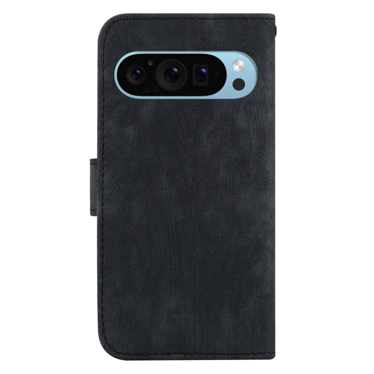 For Google Pixel 9 Little Tiger Embossed Leather Phone Case(Black) - Google Cases by PMC TechLife | Online Shopping South Africa | PMC TechLife | Buy Now Pay Later Mobicred