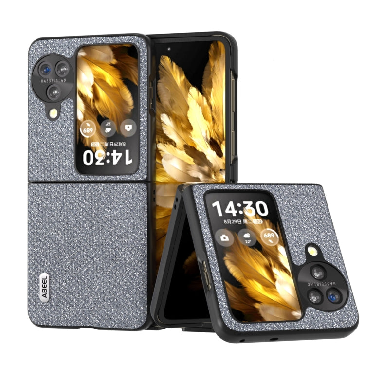 For OPPO Find N3 Flip ABEEL Diamond Black Edge Phone Case(Jewel Black) - Find N3 Flip Cases by PMC TechLife | Online Shopping South Africa | PMC TechLife | Buy Now Pay Later Mobicred