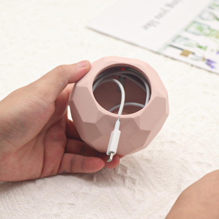 Diamond-shaped 2 in 1 Wireless Charging Silicone Base(Pink) - Charger / Holder by PMC TechLife | Online Shopping South Africa | PMC TechLife | Buy Now Pay Later Mobicred