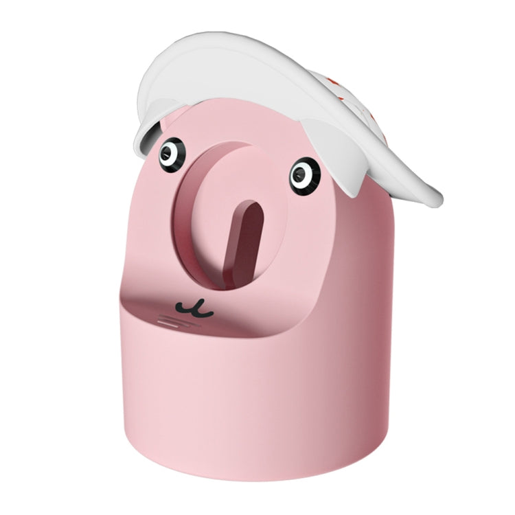 For Apple Watch Series Hat Bear Shaped Silicone Charging Base(Pink) - Charger / Holder by PMC TechLife | Online Shopping South Africa | PMC TechLife | Buy Now Pay Later Mobicred