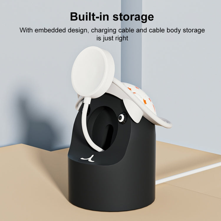 For Apple Watch Series Hat Bear Shaped Silicone Charging Base(Brown) - Charger / Holder by PMC TechLife | Online Shopping South Africa | PMC TechLife | Buy Now Pay Later Mobicred