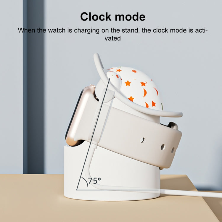For Apple Watch Series Hat Bear Shaped Silicone Charging Base(Black) - Charger / Holder by PMC TechLife | Online Shopping South Africa | PMC TechLife | Buy Now Pay Later Mobicred