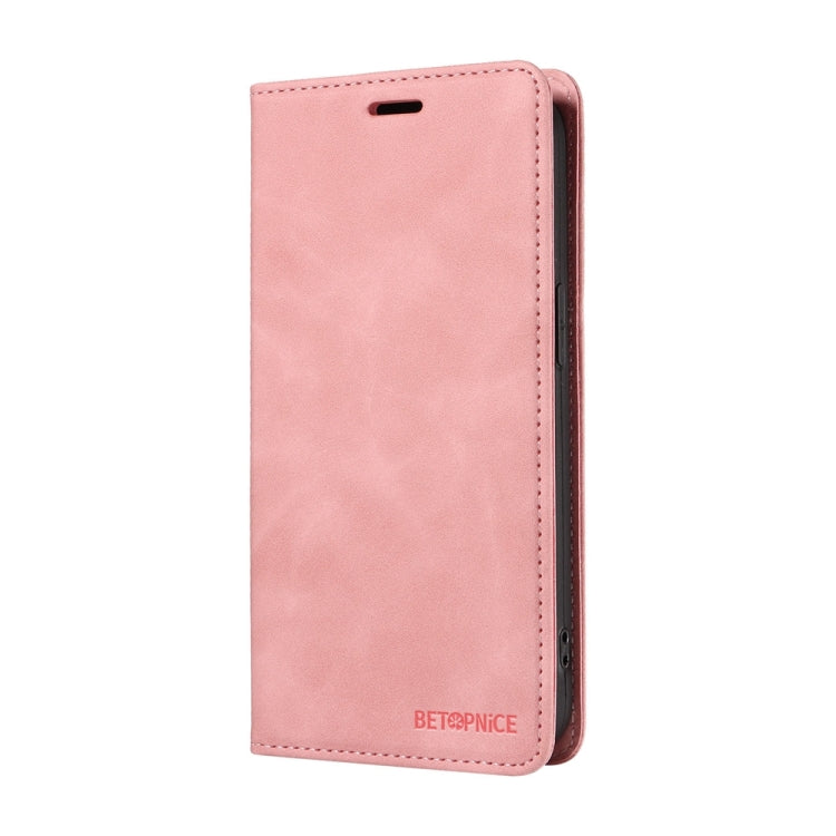 For OPPO A60 4G Global BETOPNICE Suction RFID Anti-theft Leather Phone Case(Pink) - OPPO Cases by BETOPNICE | Online Shopping South Africa | PMC TechLife | Buy Now Pay Later Mobicred