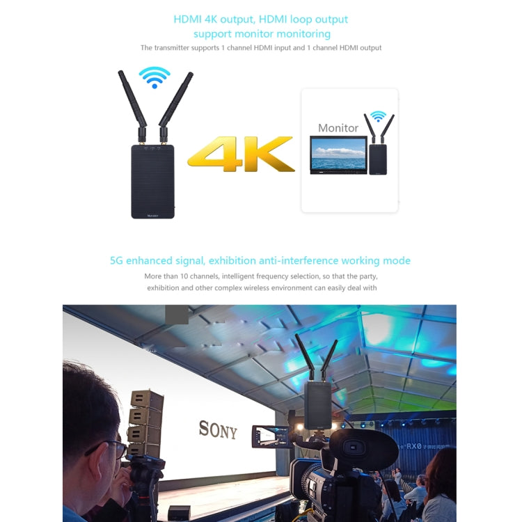 Measy T1 4K HDMI 2.0 Wireless Audio Video Transmitter Receiver Extender Transmission System, Transmission Distance: 200m, AU Plug(Black) - free shipping - PMc TechLife - Order now!