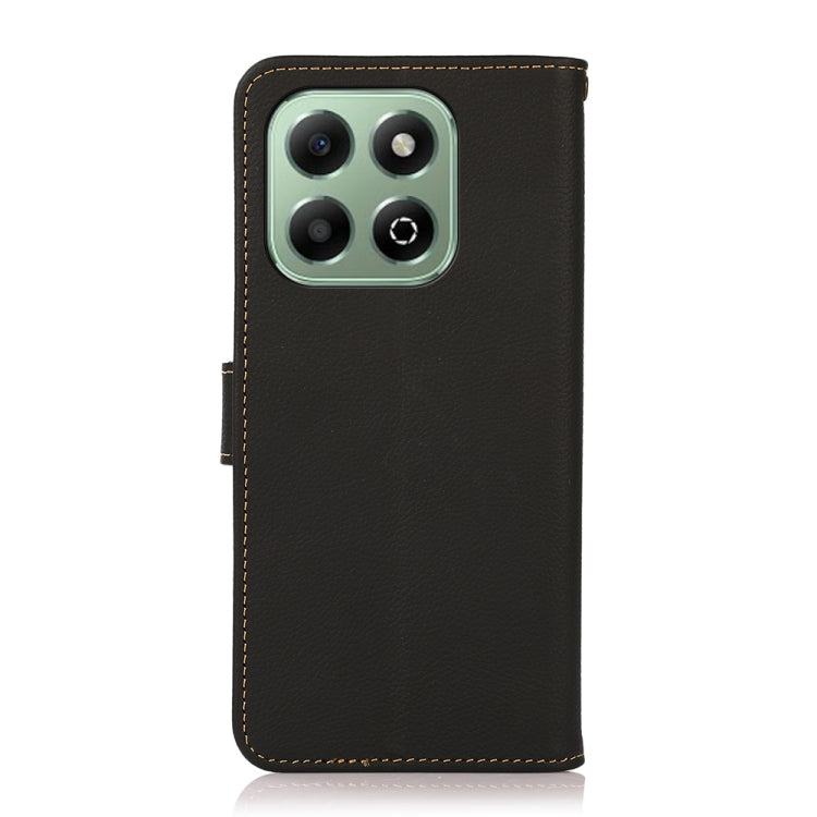 For Honor X6b KHAZNEH Custer Genuine Leather RFID Phone Case(Black) - Honor Cases by PMC TechLife | Online Shopping South Africa | PMC TechLife | Buy Now Pay Later Mobicred