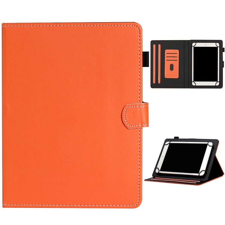 For 10 inch Universal Solid Color Horizontal Flip Leather Case with Card Slots & Holder & Pen Slot(Orange) - 10 - 11 inch by PMC TechLife | Online Shopping South Africa | PMC TechLife | Buy Now Pay Later Mobicred