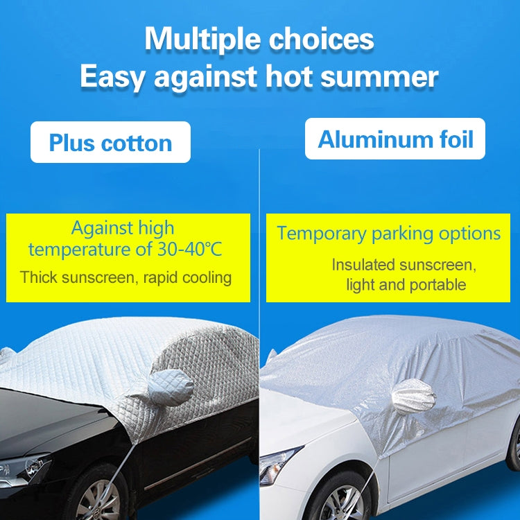 Car Half-cover Car Clothing Sunscreen Heat Insulation Sun Nisor, Aluminum Foil Size:  5.2x2x1.8m - Aluminum Film PEVA by PMC TechLife | Online Shopping South Africa | PMC TechLife | Buy Now Pay Later Mobicred